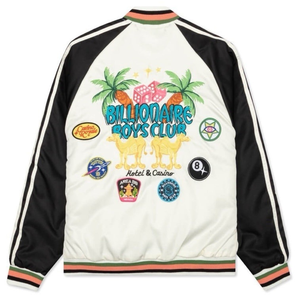 Billionaire Boys Club Men Reversible Varsity Jacket Embroidered Momento XXL?